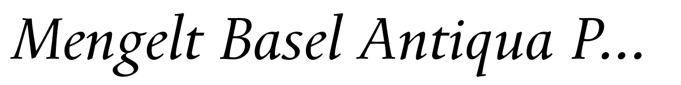 Mengelt Basel Antiqua Paneuropean Italic